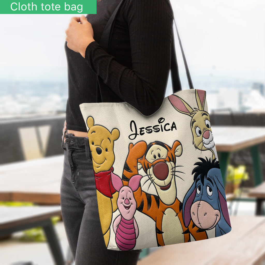 Personalized Disney Character Tote Bag Custom Name Gift Tote Bag GradoCreations