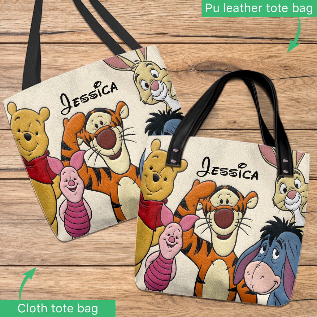 Personalized Disney Character Tote Bag Custom Name Gift Tote Bag GradoCreations