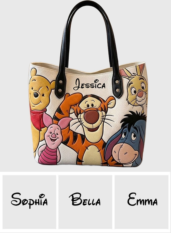 Personalized Disney Character Tote Bag Custom Name Gift Tote Bag GradoCreations