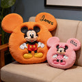 Personalized Mouse Shaped Faux Fur Pillow Custom Name Gift Premium Faux Fur Pillow GradoCreations