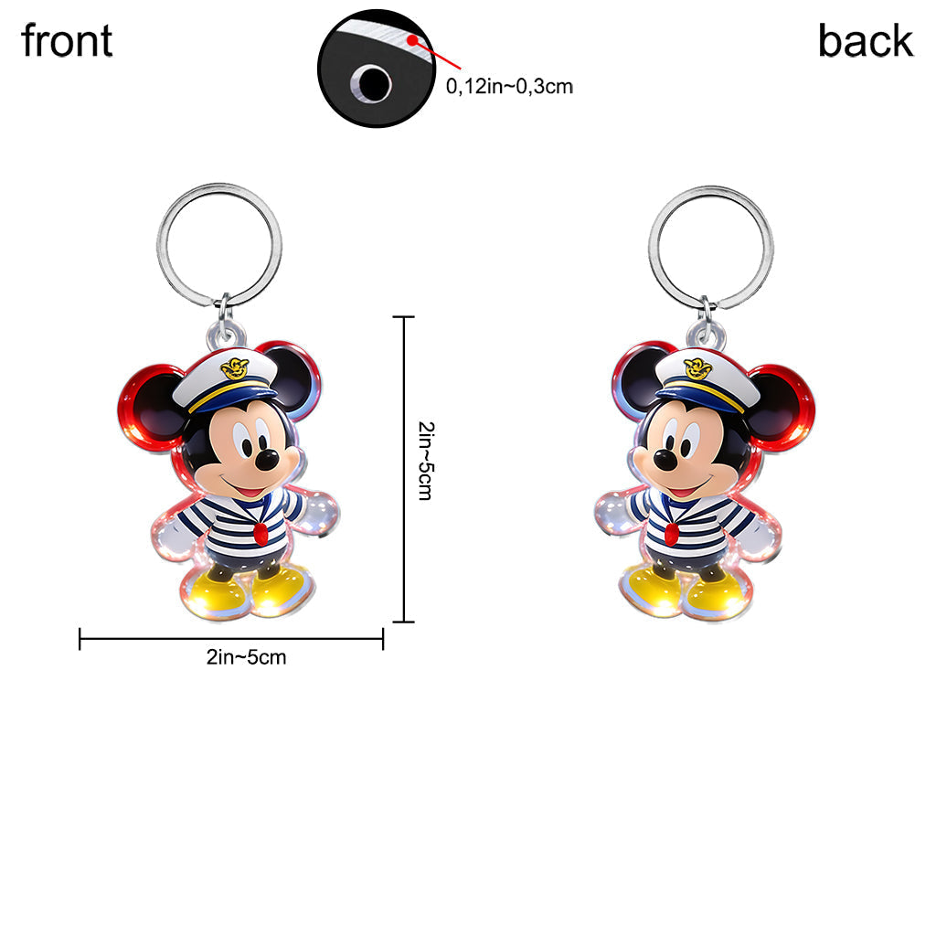 Personalized Acrylic Dream Cruise Keychain with Charms for Kids Premium Keychain With Charms GradoCreations