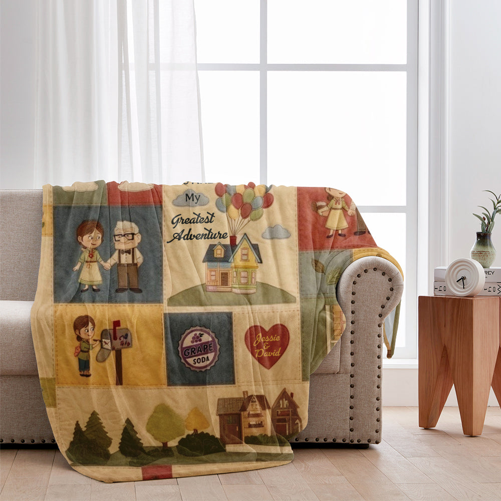 Personalized Couple Blanket You Are My Greatest Adventure Gift Blanket GradoCreations