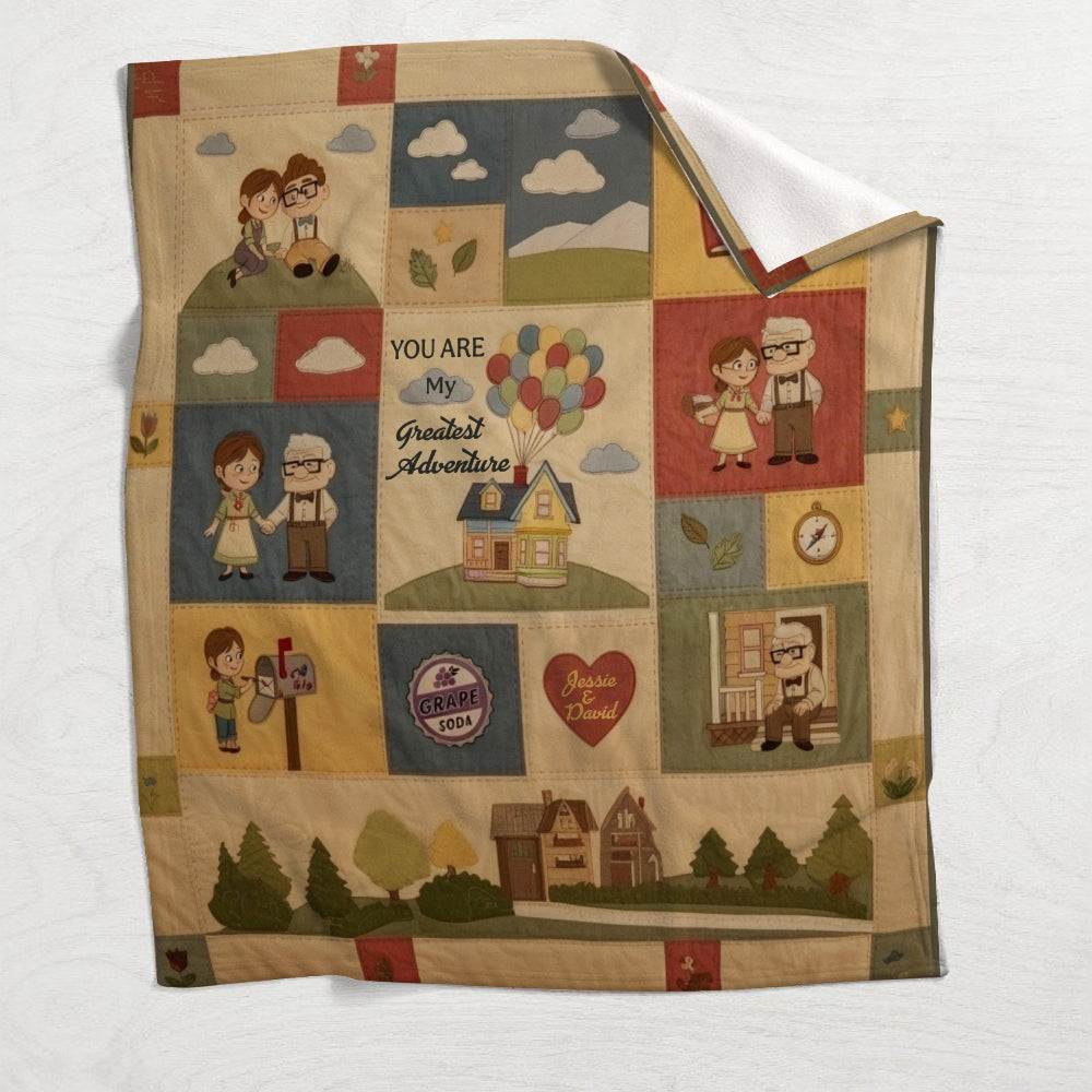 Personalized Couple Blanket You Are My Greatest Adventure Gift Blanket GradoCreations