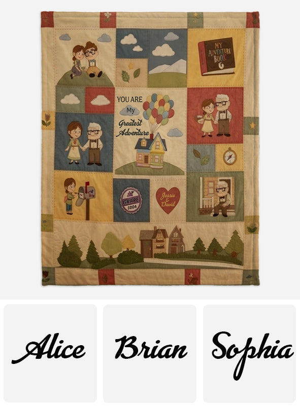 Personalized Couple Blanket You Are My Greatest Adventure Gift Blanket GradoCreations
