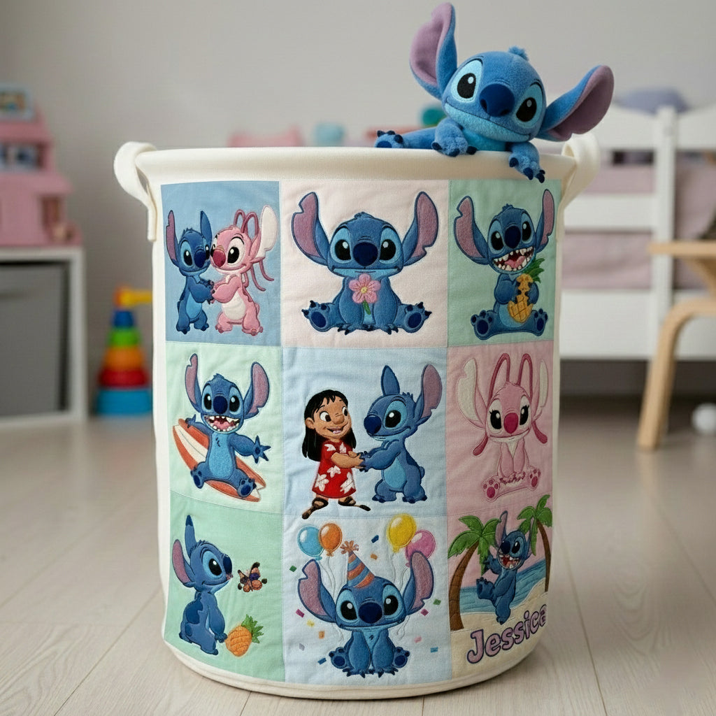 Personalized Ohana Storage Basket Custom Name Kids Toy Organizer Laundry Basket GradoCreations