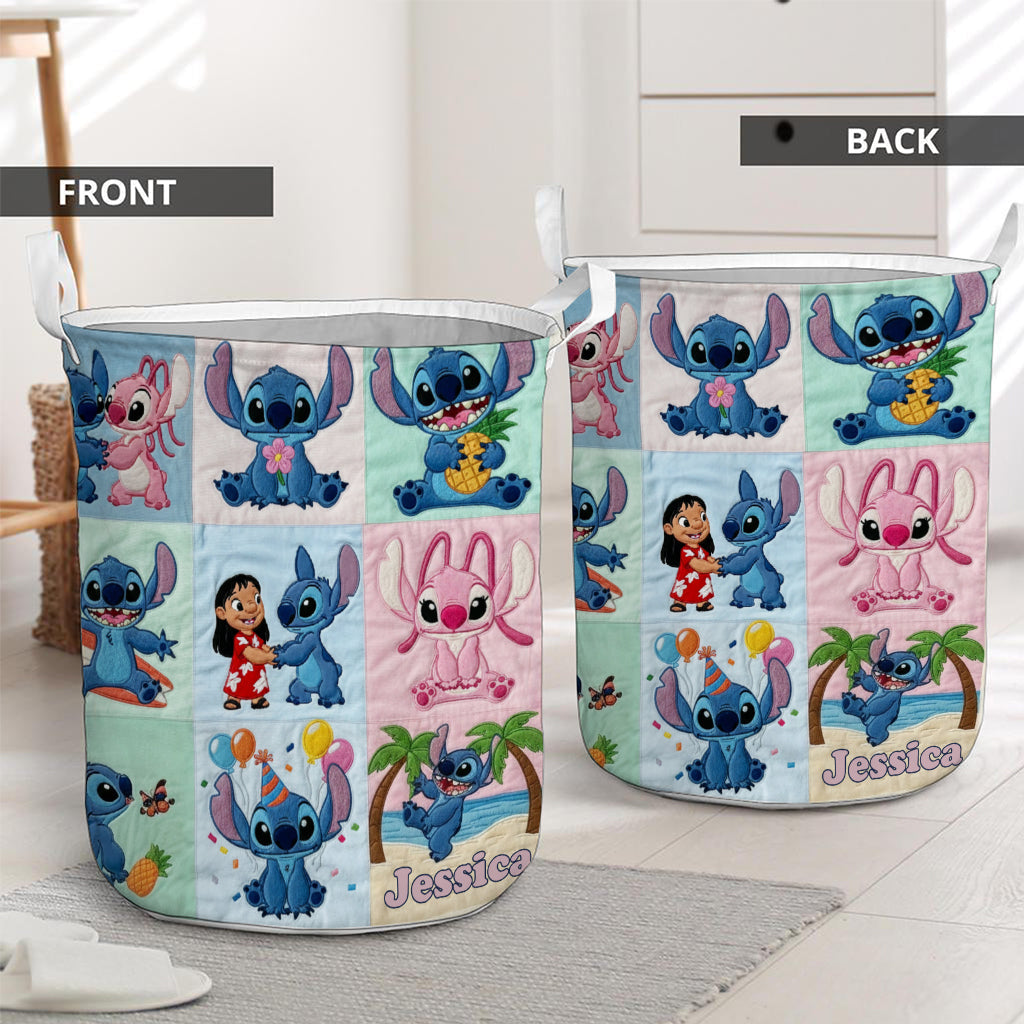 Personalized Ohana Storage Basket Custom Name Kids Toy Organizer Laundry Basket GradoCreations