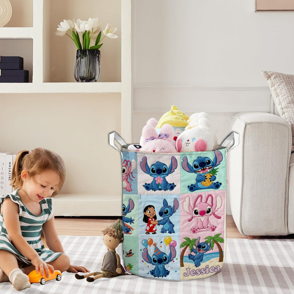 Personalized Ohana Storage Basket Custom Name Kids Toy Organizer Laundry Basket GradoCreations