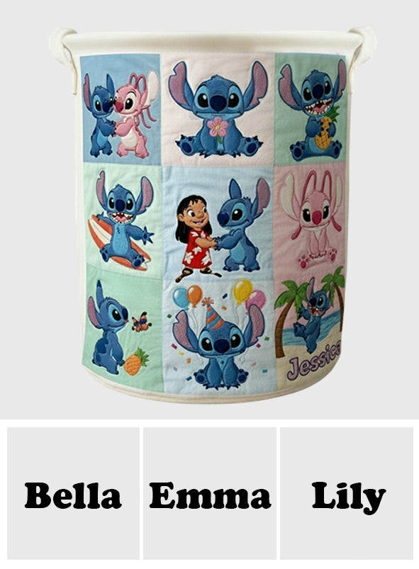 Personalized Ohana Storage Basket Custom Name Kids Toy Organizer Laundry Basket GradoCreations