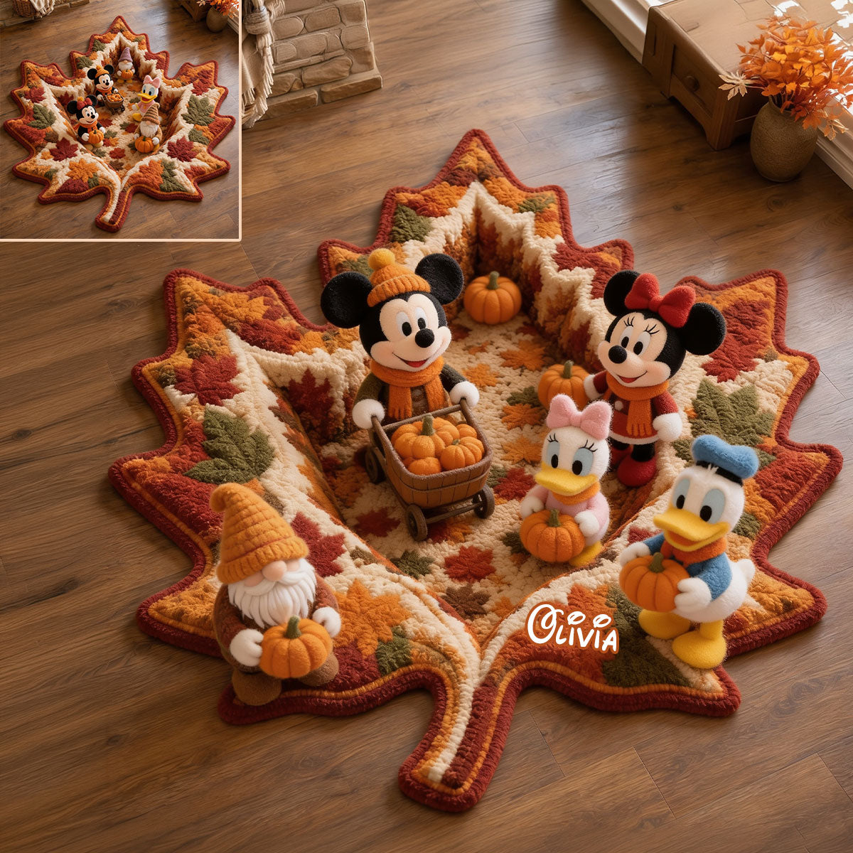Personalized Cartoon Mouse Non-Slip Tufted Rug Gift for Kids Non-Slip Tufted Rug GradoCreations