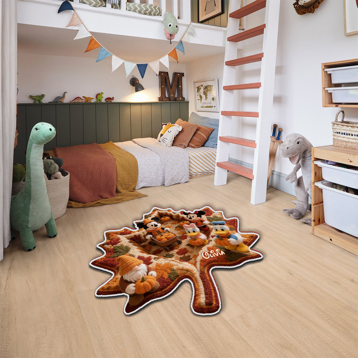 Personalized Cartoon Mouse Non-Slip Tufted Rug Gift for Kids Non-Slip Tufted Rug GradoCreations
