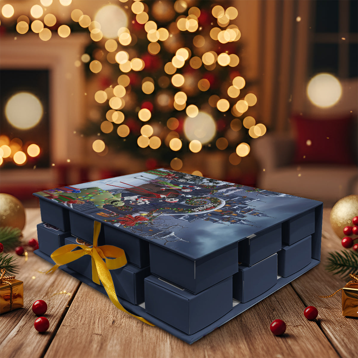 Personalized Folded Advent Calendar with Ornaments for Christmas Folded Advent Calendar With Ornaments GradoCreations