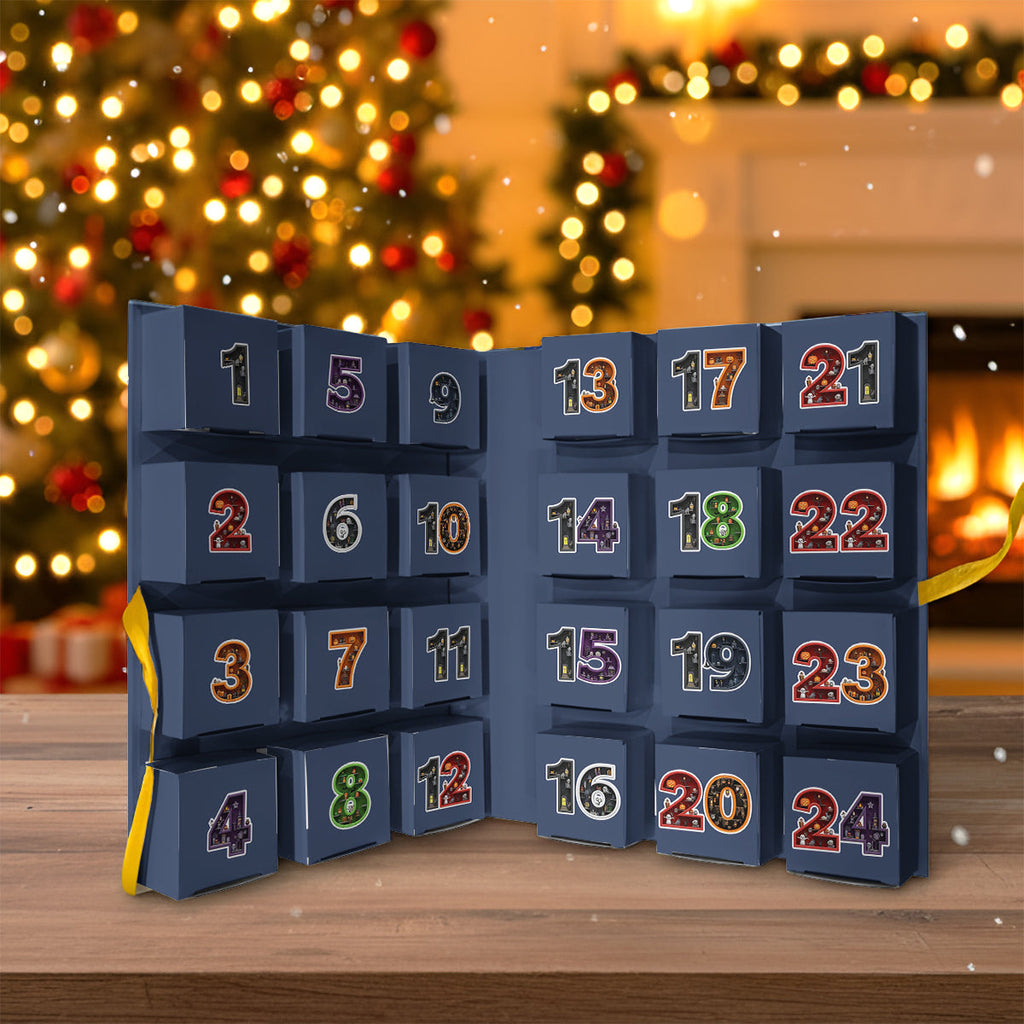 Personalized Folded Advent Calendar with Ornaments for Christmas Folded Advent Calendar With Ornaments GradoCreations