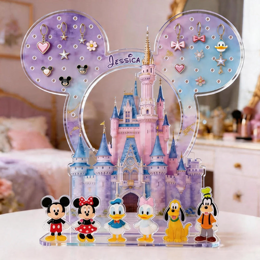 Personalized Acrylic Jewelry Holder Custom Name Dream Castle Gift Jewelry Holder GradoCreations