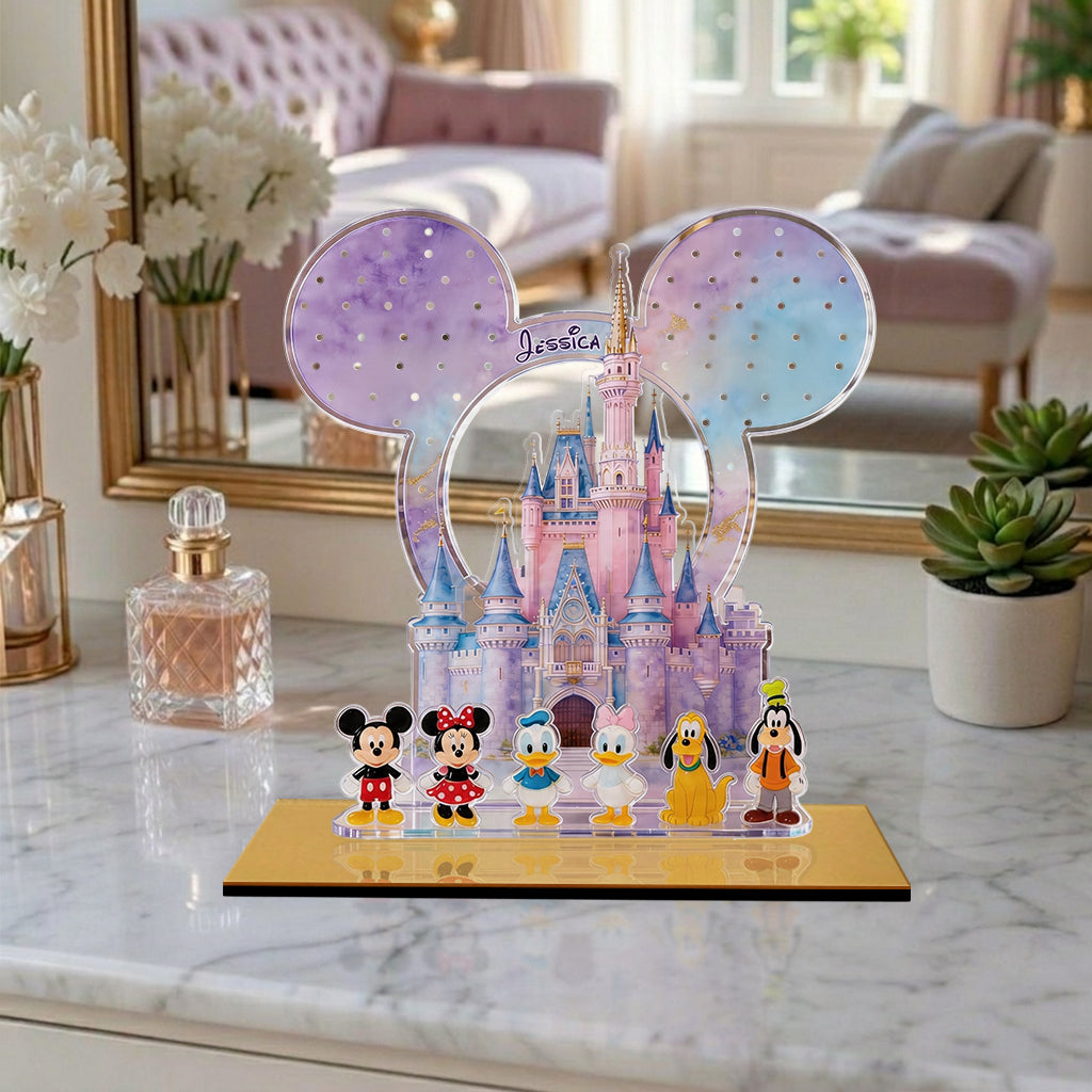 Personalized Acrylic Jewelry Holder Custom Name Dream Castle Gift Jewelry Holder GradoCreations
