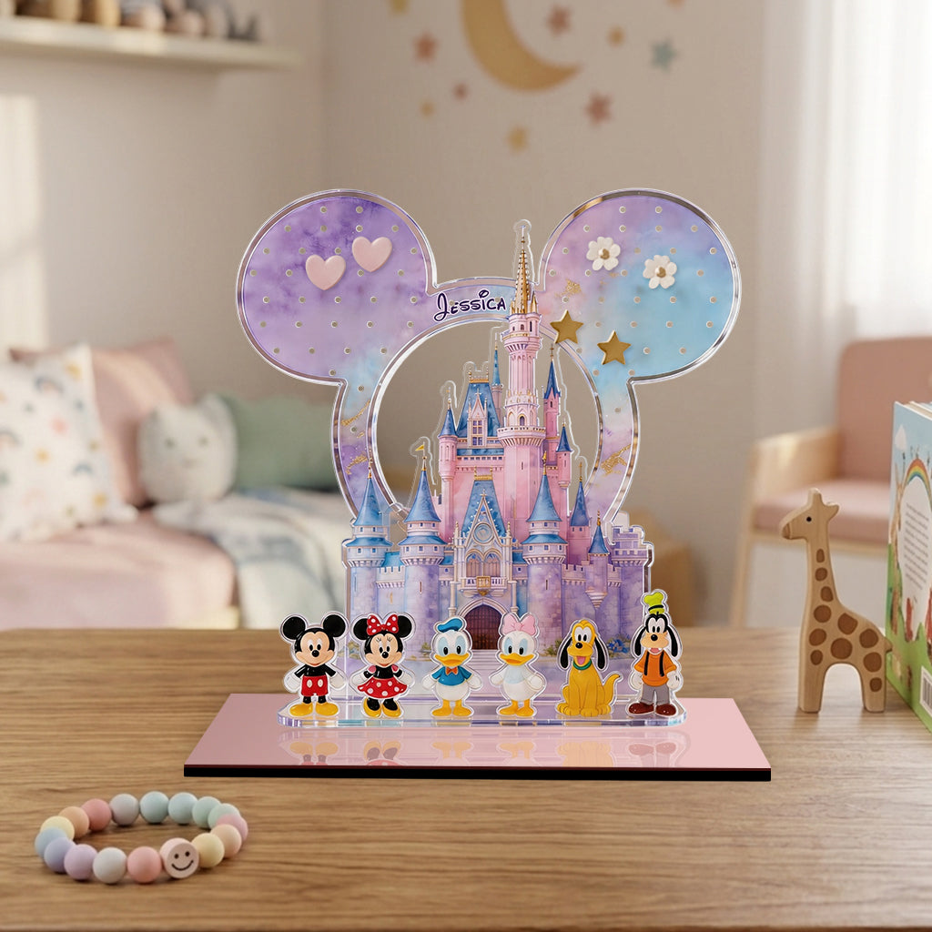 Personalized Acrylic Jewelry Holder Custom Name Dream Castle Gift Jewelry Holder GradoCreations