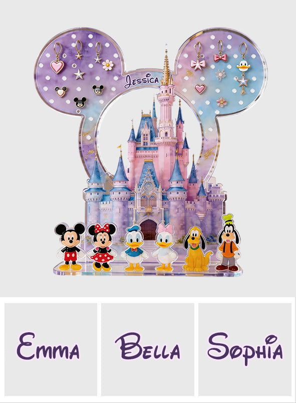 Personalized Acrylic Jewelry Holder Custom Name Dream Castle Gift Jewelry Holder GradoCreations