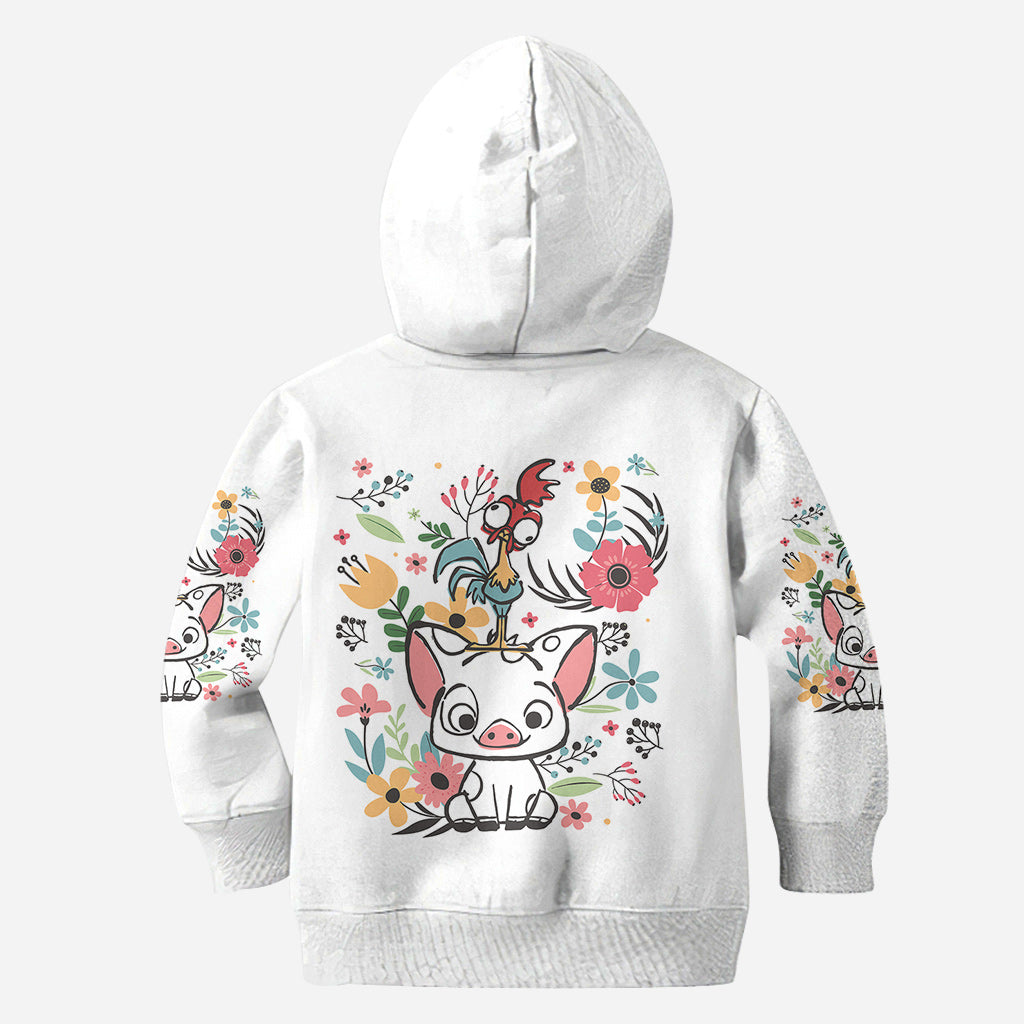Personalized Floral Pig All Over Shirt Custom Name Gift All Over Shirt GradoCreations
