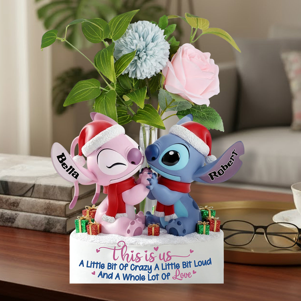 Personalized Ohana Custom Shape Acrylic Flower Vase Gift Custom Shape Acrylic Flower Vase GradoCreations