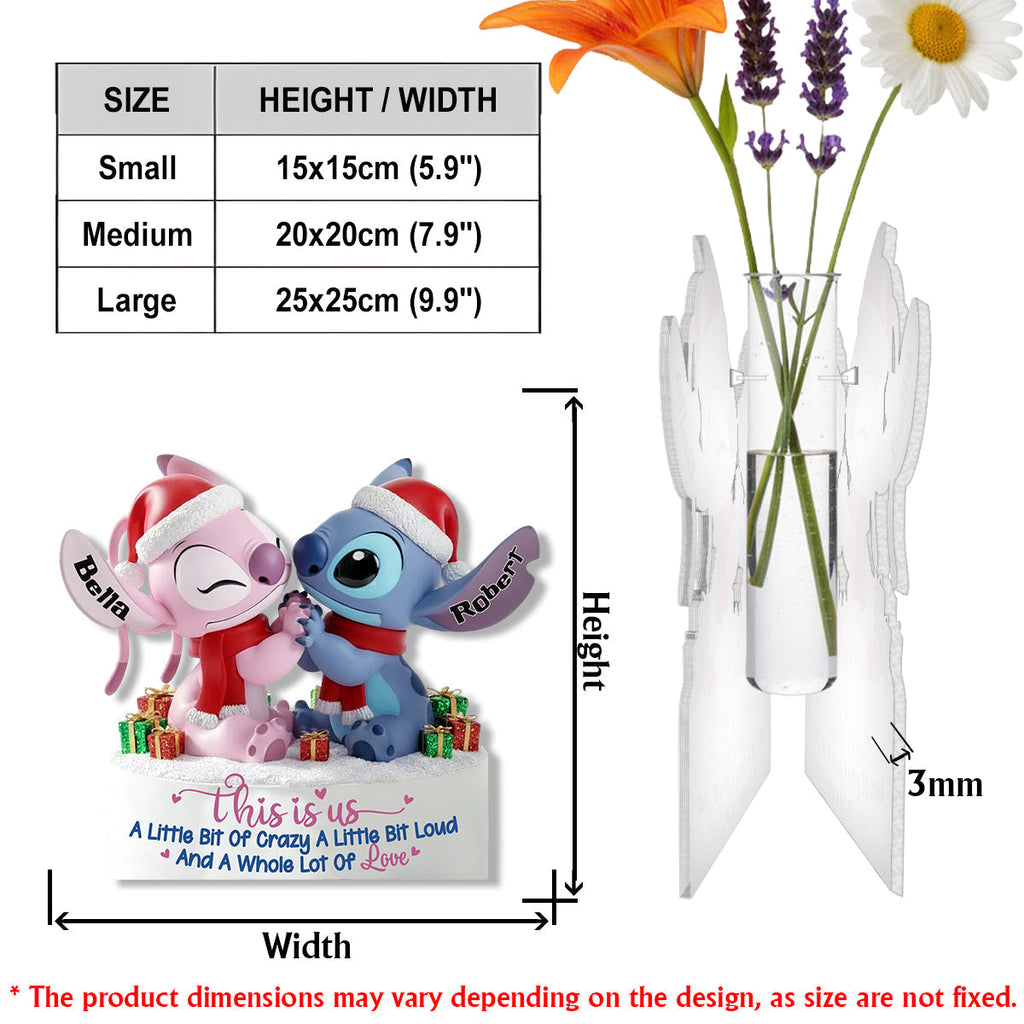 Personalized Ohana Custom Shape Acrylic Flower Vase Gift Custom Shape Acrylic Flower Vase GradoCreations