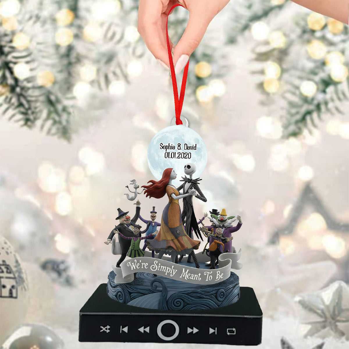 Personalized Music Ornament Custom Song Gift for Couples Music Ornament GradoCreations