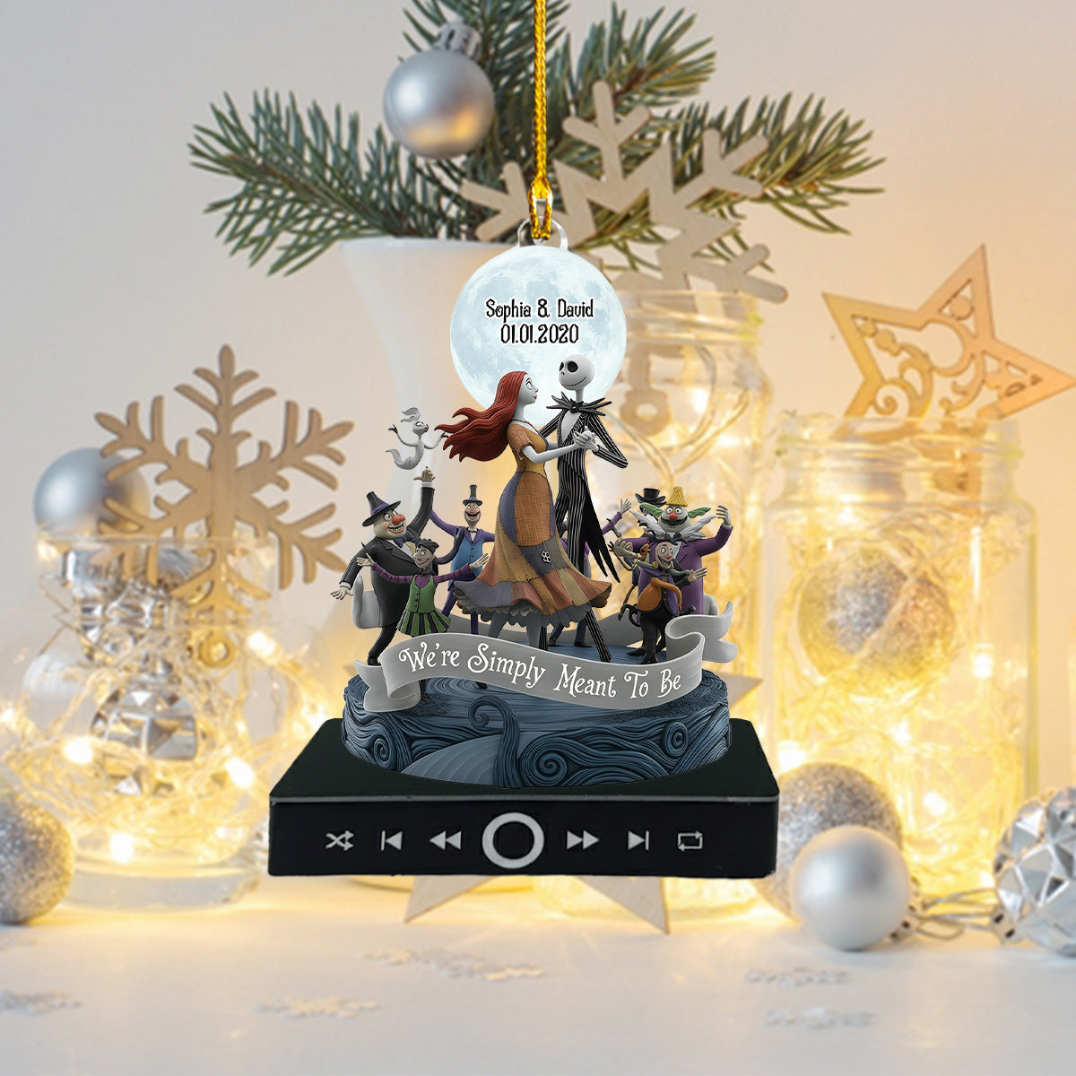 Personalized Music Ornament Custom Song Gift for Couples Music Ornament GradoCreations