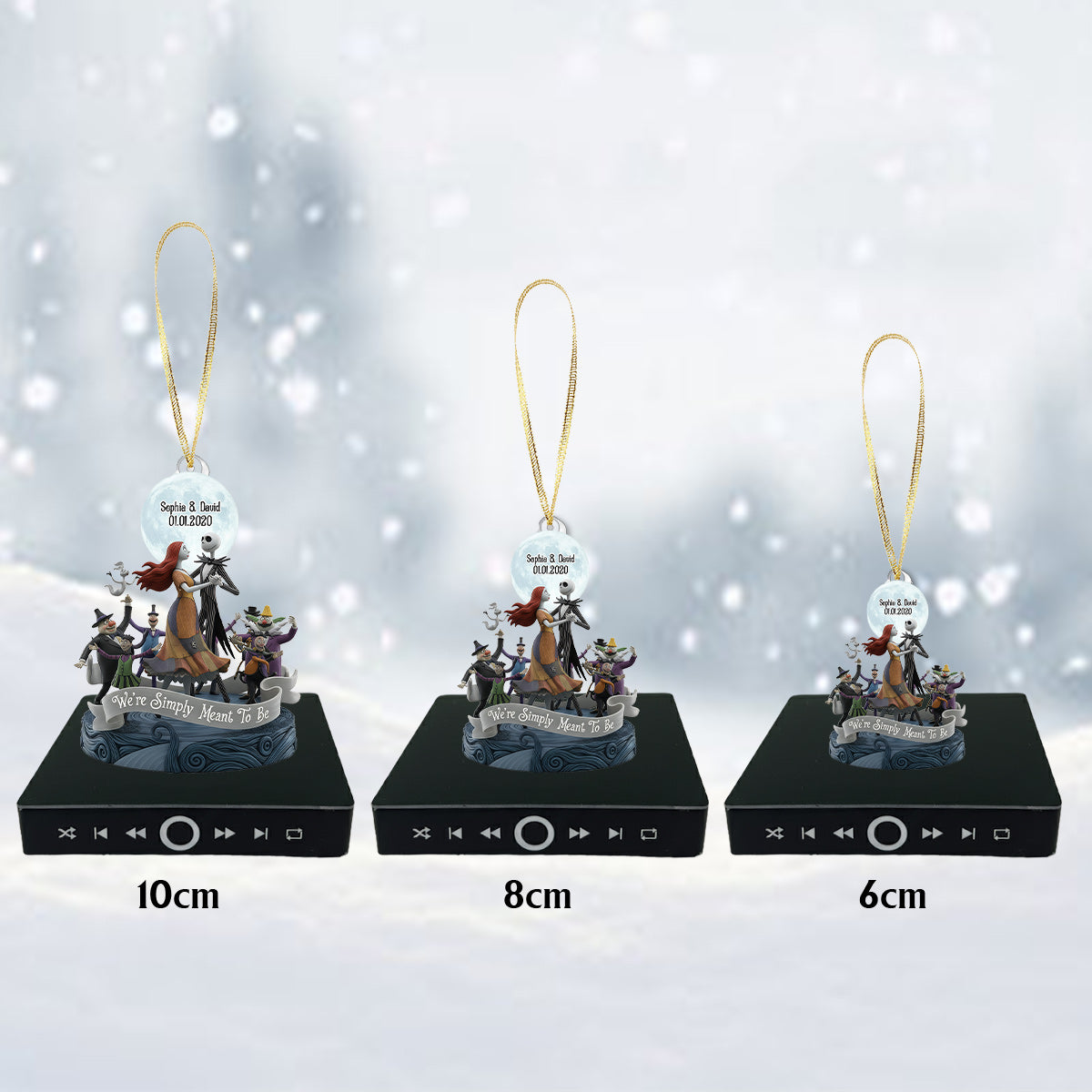 Personalized Music Ornament Custom Song Gift for Couples Music Ornament GradoCreations