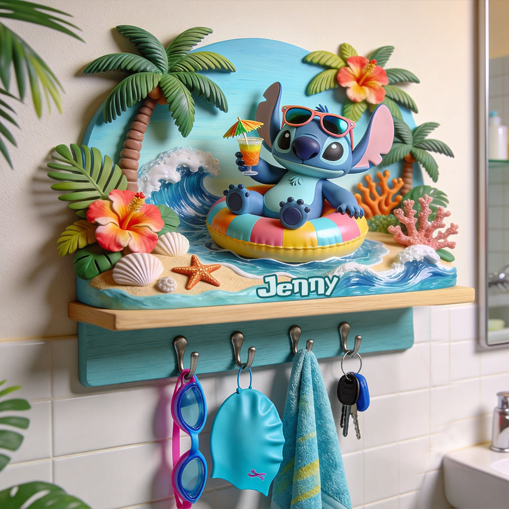 Personalized Custom Shaped Key Rack Ohana Beach Gift Custom Shaped Key Rack GradoCreations