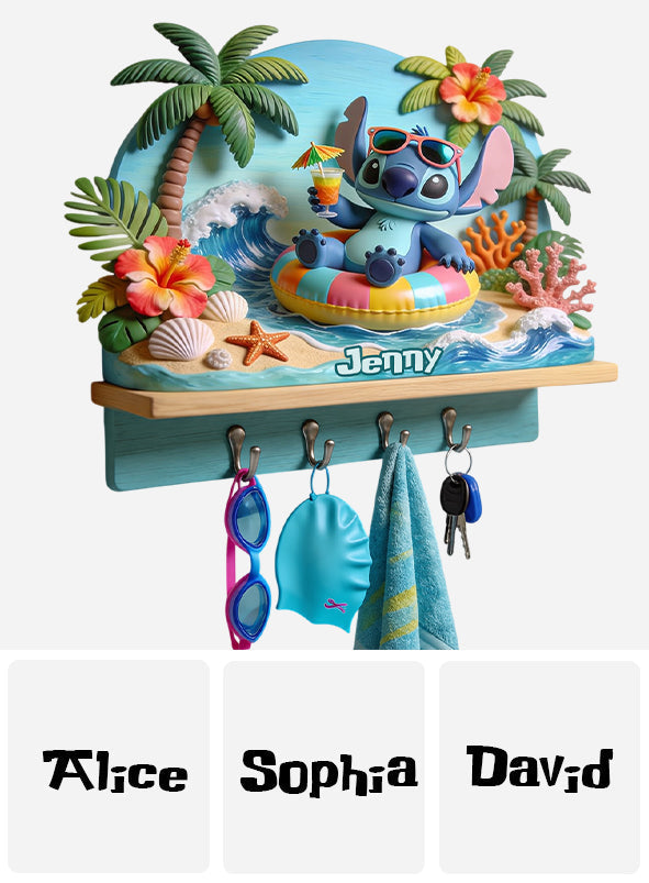 Personalized Custom Shaped Key Rack Ohana Beach Gift Custom Shaped Key Rack GradoCreations