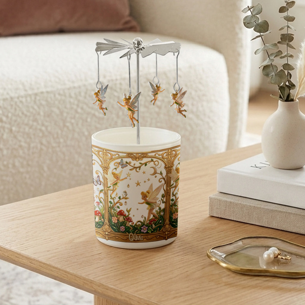 Personalized Magical Garden Fairy Spinning Candle Holder Gift Spinning Candle Holder GradoCreations