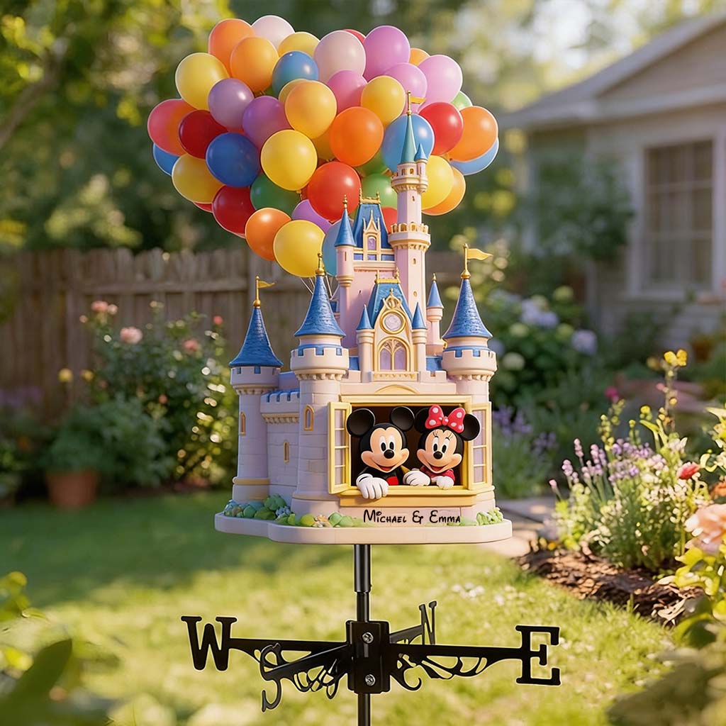 Personalized Magical Castle Weather Vane Custom Name Outdoor Décor Weather Vane GradoCreations
