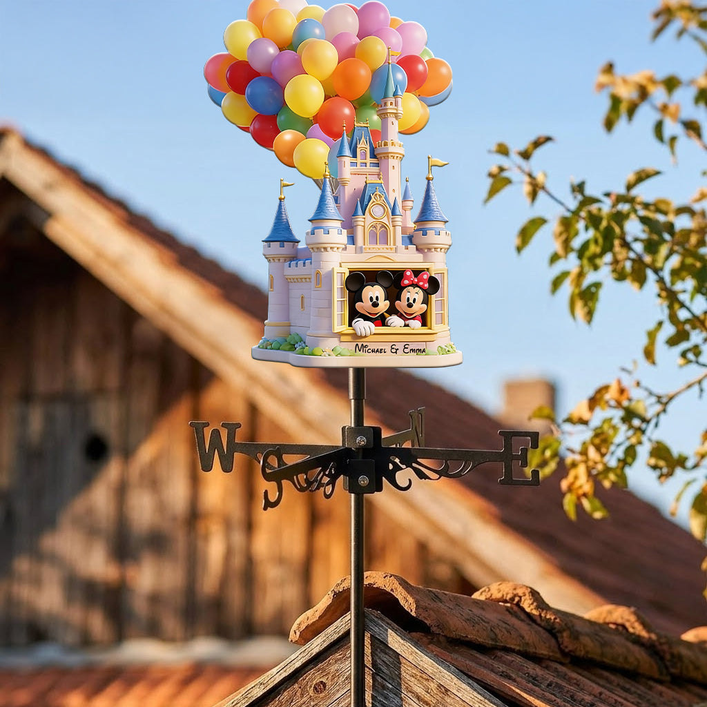 Personalized Magical Castle Weather Vane Custom Name Outdoor Décor Weather Vane GradoCreations