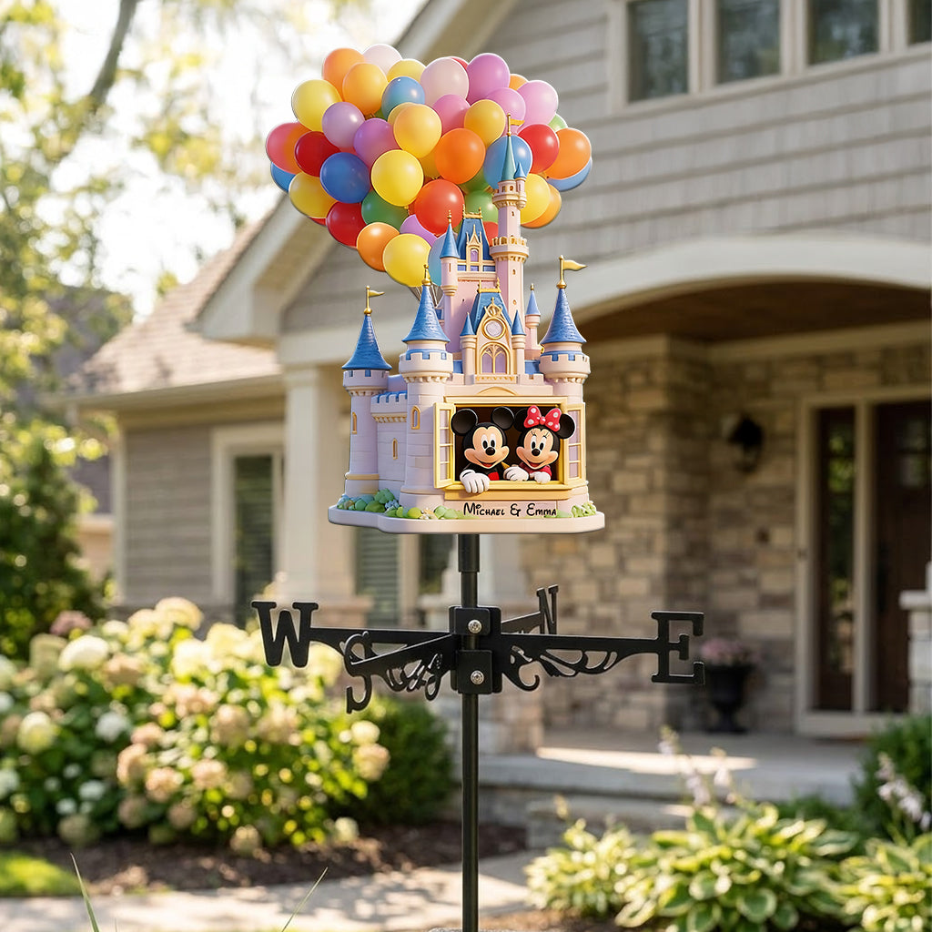 Personalized Magical Castle Weather Vane Custom Name Outdoor Décor Weather Vane GradoCreations