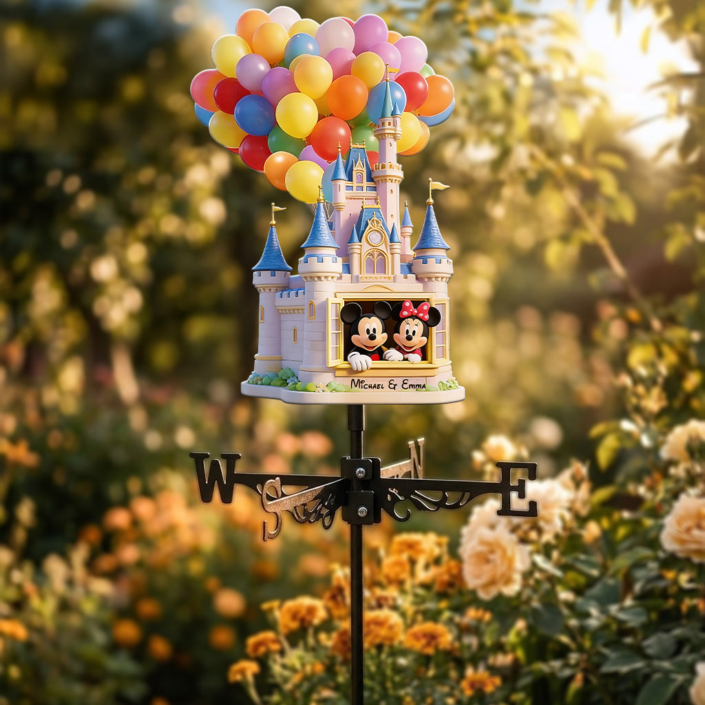 Personalized Magical Castle Weather Vane Custom Name Outdoor Décor Weather Vane GradoCreations