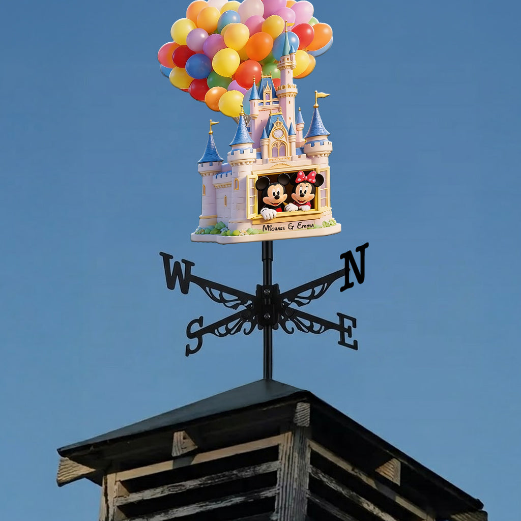 Personalized Magical Castle Weather Vane Custom Name Outdoor Décor Weather Vane GradoCreations