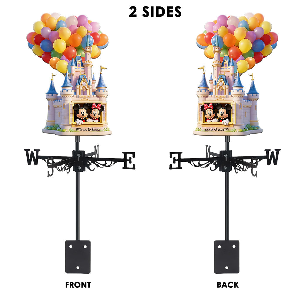 Personalized Magical Castle Weather Vane Custom Name Outdoor Décor Weather Vane GradoCreations