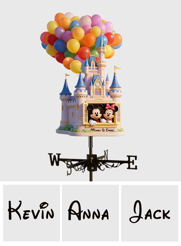 Personalized Magical Castle Weather Vane Custom Name Outdoor Décor Weather Vane GradoCreations