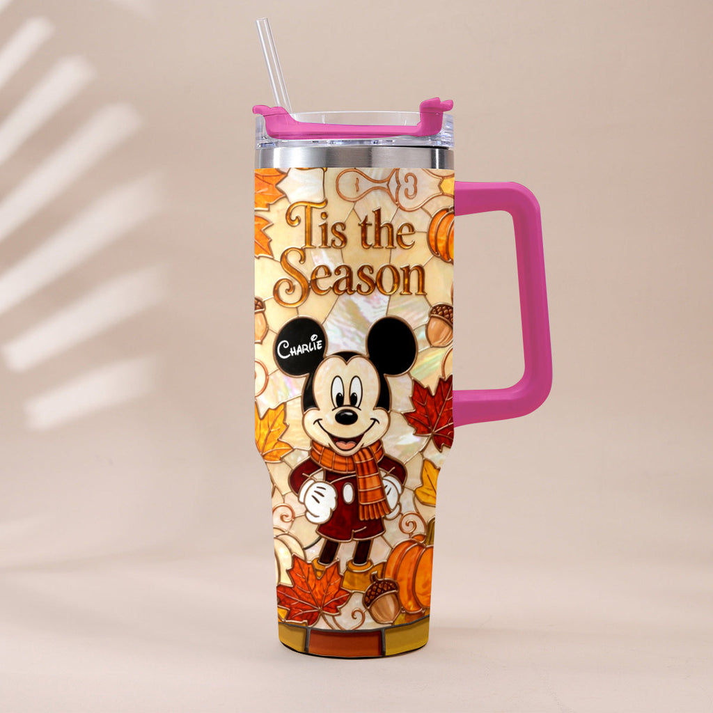 Personalized Autumn Mouse Tumbler with Plush Charm Gift Idea Tumbler With Plush Charm GradoCreations