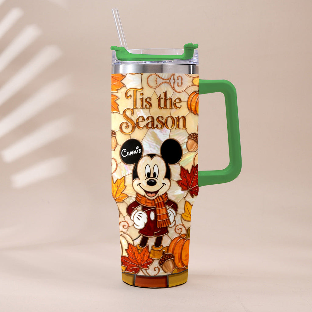 Personalized Autumn Mouse Tumbler with Plush Charm Gift Idea Tumbler With Plush Charm GradoCreations