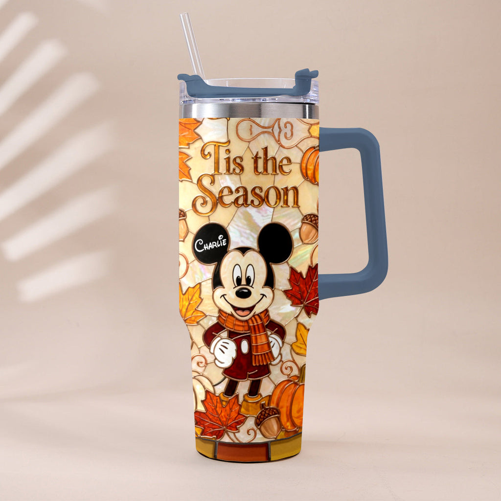Personalized Autumn Mouse Tumbler with Plush Charm Gift Idea Tumbler With Plush Charm GradoCreations
