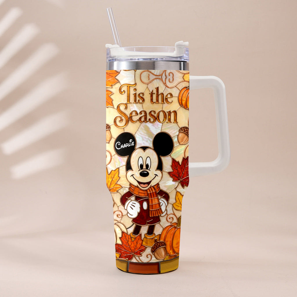 Personalized Autumn Mouse Tumbler with Plush Charm Gift Idea Tumbler With Plush Charm GradoCreations