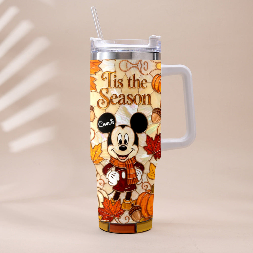 Personalized Autumn Mouse Tumbler with Plush Charm Gift Idea Tumbler With Plush Charm GradoCreations