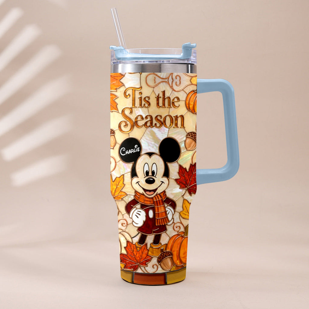 Personalized Autumn Mouse Tumbler with Plush Charm Gift Idea Tumbler With Plush Charm GradoCreations