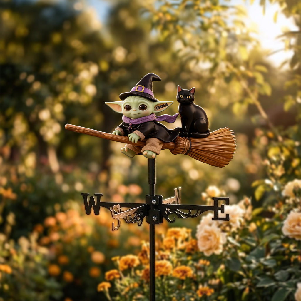 Personalized Cute Alien Baby Weather Vane Custom Outdoor Decor Weather Vane GradoCreations