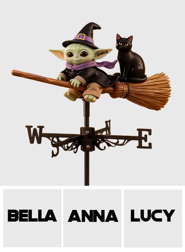 Personalized Cute Alien Baby Weather Vane Custom Outdoor Decor Weather Vane GradoCreations