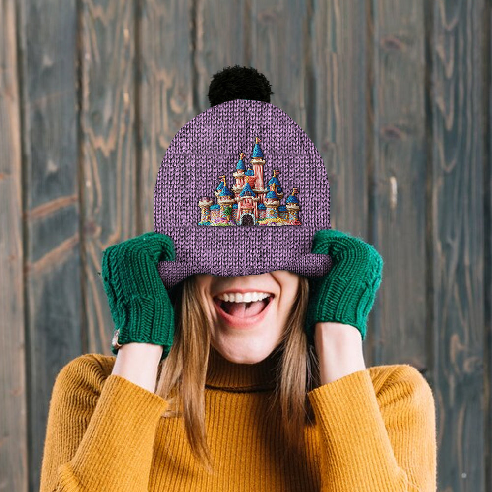 Personalized Magical Castle Beanie Hat for Kids - Custom Name Gift Beanie Hat GradoCreations