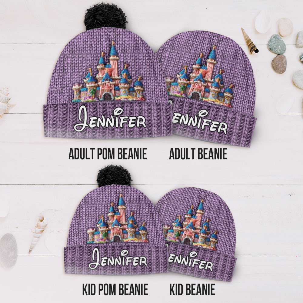 Personalized Magical Castle Beanie Hat for Kids - Custom Name Gift Beanie Hat GradoCreations