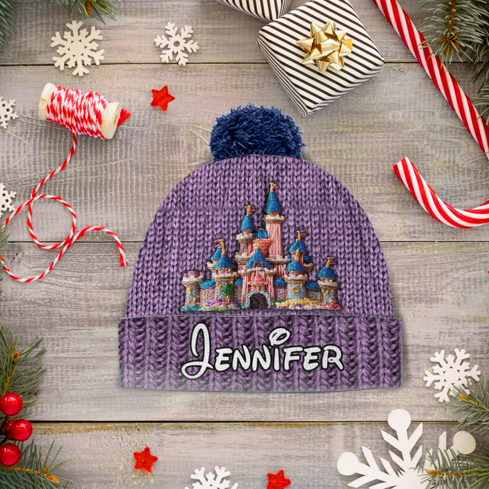 Personalized Magical Castle Beanie Hat for Kids - Custom Name Gift Beanie Hat GradoCreations