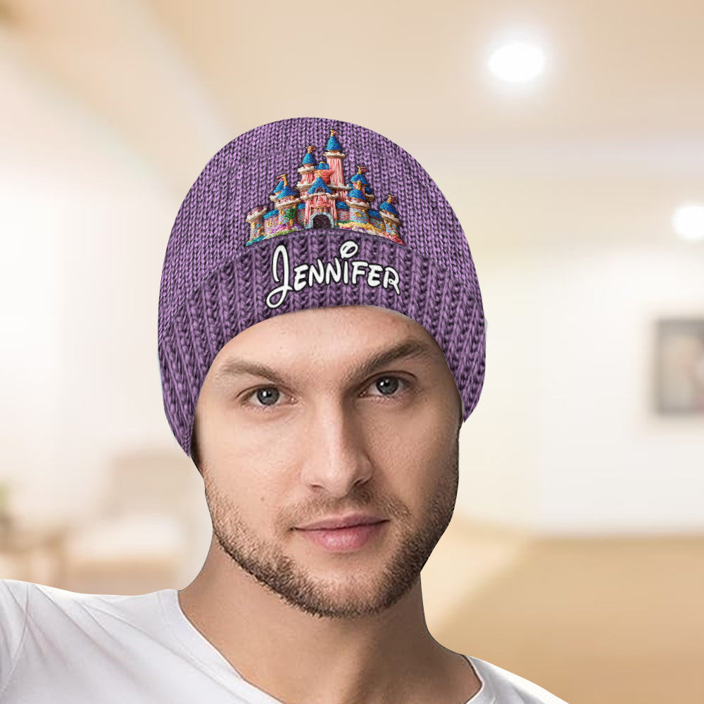 Personalized Magical Castle Beanie Hat for Kids - Custom Name Gift Beanie Hat GradoCreations