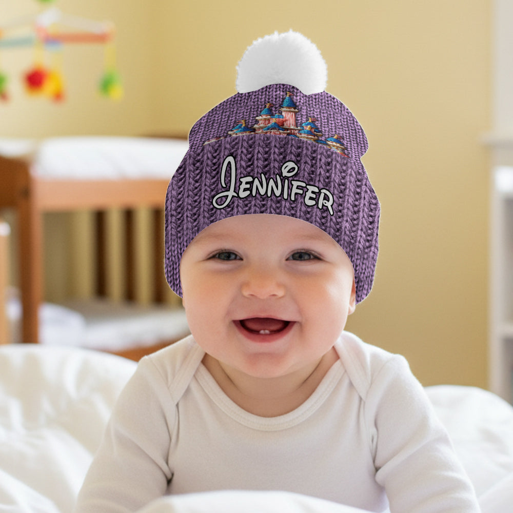 Personalized Magical Castle Beanie Hat for Kids - Custom Name Gift Beanie Hat GradoCreations