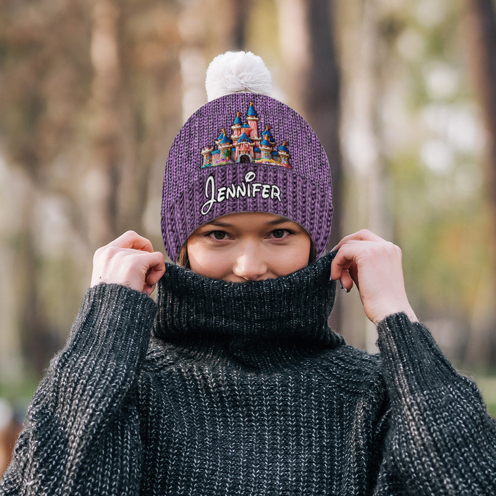 Personalized Magical Castle Beanie Hat for Kids - Custom Name Gift Beanie Hat GradoCreations